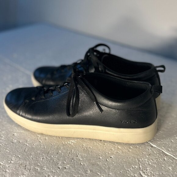 Vionic Paisley SZ 8.5 Women's Paisley Black Leather Comfort Sneaker Orthro Lace - Picture 2 of 8